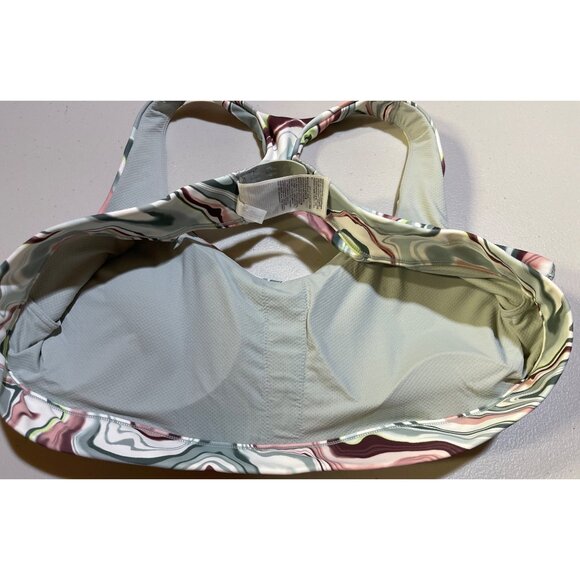 Athleta 1X Ultimate Printed Bra D-DD Watercolor Wave Adjustable Hook & Eye - Picture 8 of 8